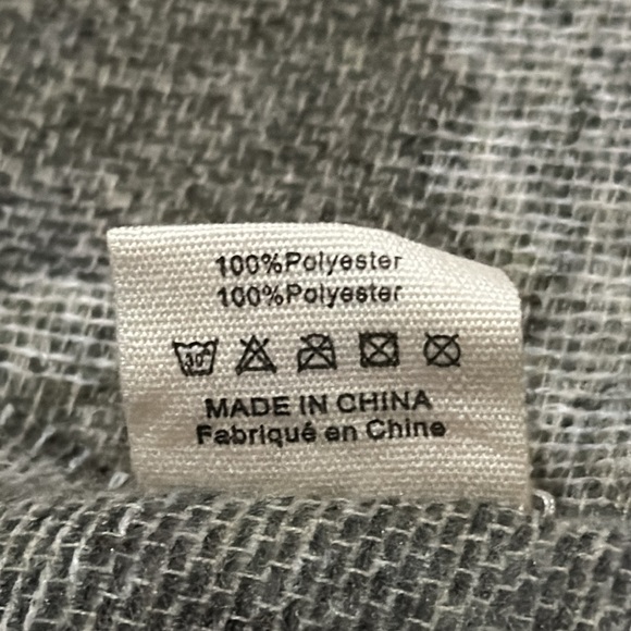 Large 77x28 Scarf/Wrap-Subtle Abstract Camo-Green/Gray-Raw Edge Fringe-Polyester - Picture 14 of 14